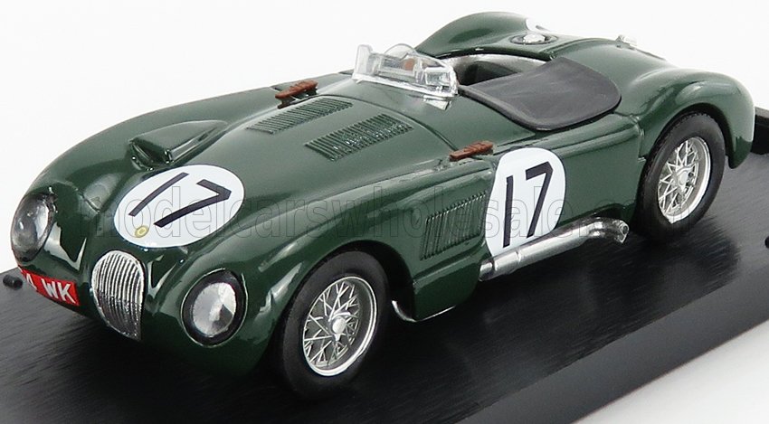 JAGUAR - C-TYPE 3.4L S6 TEAM JAGUAR CARS LTD N 17 2nd 24h LE MANS 1953 STIRLING MOSS - PETER WALKER - BRITISH RACING GREEN Scale model car on Vroomi