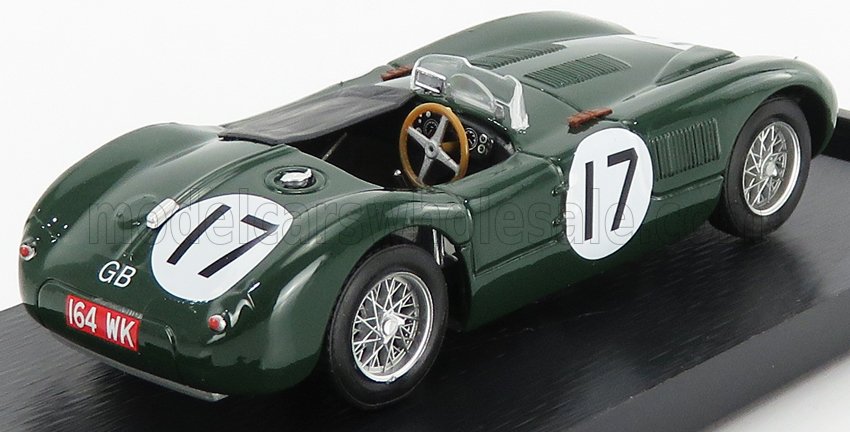 JAGUAR - C-TYPE 3.4L S6 TEAM JAGUAR CARS LTD N 17 2nd 24h LE MANS 1953 STIRLING MOSS - PETER WALKER - BRITISH RACING GREEN Scale model car on Vroomi