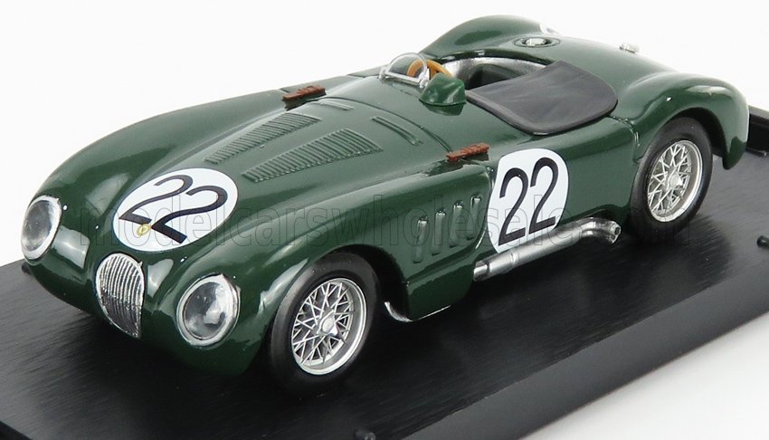 JAGUAR - C-TYPE XK-120C 3.4L S6 TEAM JAGUAR CARS LTD N 22 24h LE MANS 1951 S.MOSS - J.FAIRMAN - BRITISH RACING GREEN Scale model car on Vroomi