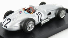 MERCEDES BENZ - F1 W196 N 12 WINNER BRITISH GP 1955 S.MOSS - 1st F1 VICTORY - WITH DRIVER FIGURE - SILVER Scale model car on Vroomi