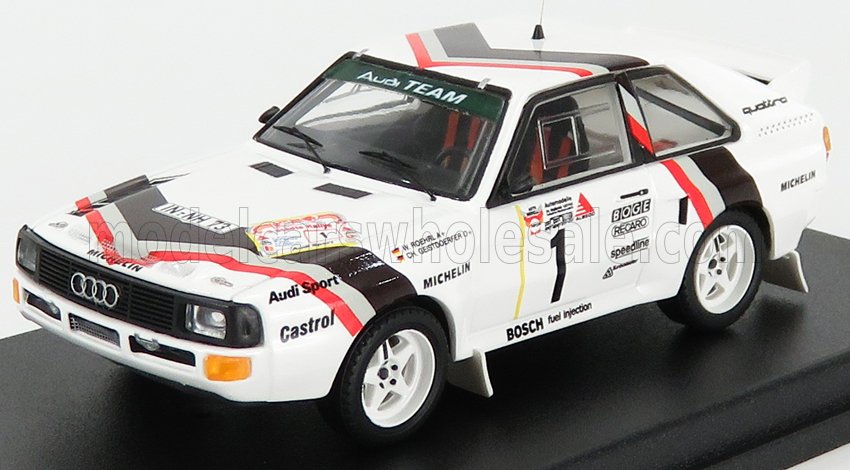 Audi Quattro Sport No. 1 Winner Rally Städte Walter Röhrl Christian Geistdörfer 1984 Start Race Version Trofeu 1:43 scale model