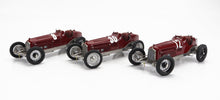 ALFA ROMEO - SET 3X ALL WINNER F1 P3 GP 1932 TAZIO NUVOLARI - N 12 FRANCE - N 30 COPPA CIANO - N 8 COPPA ACERBO - WITH FIGURE AND SHOWCASE - VARIOUS