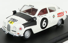 SAAB - 96 N 6 RALLY EAST AFRICAN SAFARI 1962 J.A.DAVIES - D.PERROS - WHITE BLACK - Vroomi