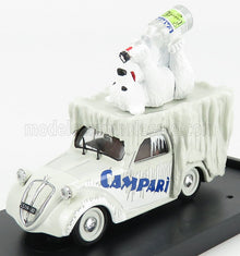 FIAT - 500 FURGONCINO VAN CAMPARI 1950 - IVORY Scale model car on Vroomi