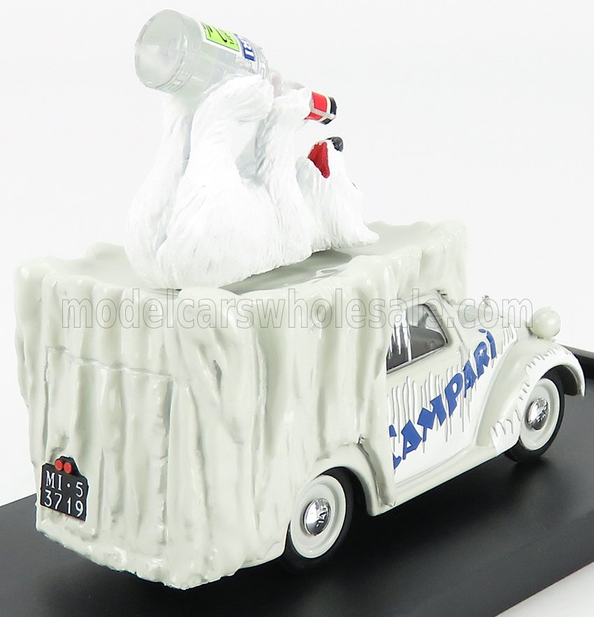 FIAT - 500 FURGONCINO VAN CAMPARI 1950 - IVORY Scale model car on Vroomi