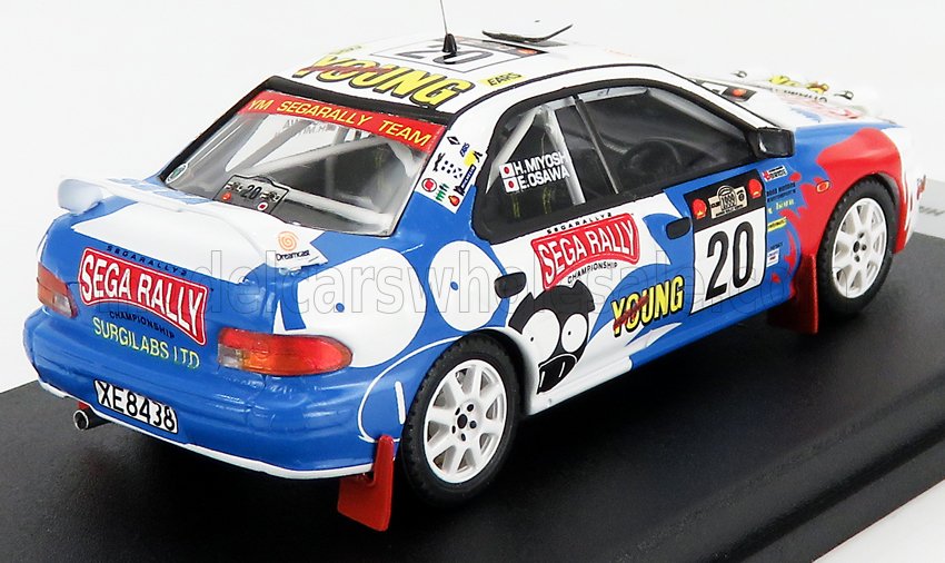 SUBARU - IMPREZA WRX (versione notturna) N 20 RALLY SAFARI 1999 H.MIYOSHI - E.OSAWA - BIANCO ROSSO AURORA BOREALE - Vroomi