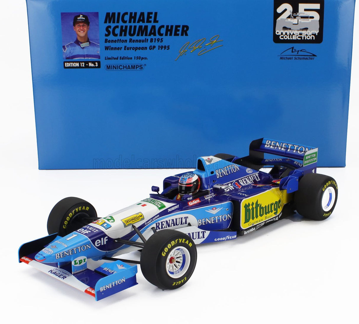 BENETTON | F1  B195 TEAM MILD SEVEN RENAULT N 1 WORLD CHAMPION WINNER EUROPEAN GP 1995 MICHAEL SCHUMACHER