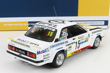 1/18 scale die-cast Opel rally car model with racing decals, in stock at Vroomi.