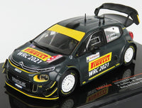 Modellino in scala Citroën C3 WRC con livrea Pirelli, esposto su Vroomi per collezionisti