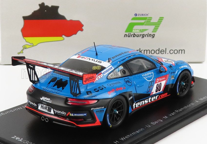PORSCHE | 911 991-2 GT3 CUP TEAM HUBER MOTORSPORT N 80 WINNER SP7 CLASS 24h NURBURGRING 2021 H.WEHRMANN - U.BERG - M.VAN RAMSHORST - A.MIES