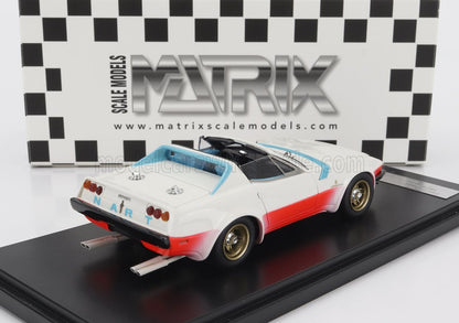 FERRARI - 365 GTB/4 NART SPIDER OPEN MICHELOTTI PRESS 1974 - WHITE RED