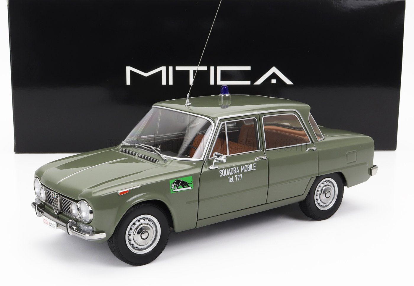 ALFA ROMEO - GIULIA 1.6 Ti POLIZIA MILANO 1963 - SQUADRA MOBILE TEL. 777 - VERDE LUCIDO - GREEN
