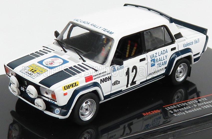 LADA FIAT - 2105 VFTS N 12 RALLY SWEDEN 1983 S.BRUNDZA - A.GIRDAUSKAS - WHITE - Vroomi