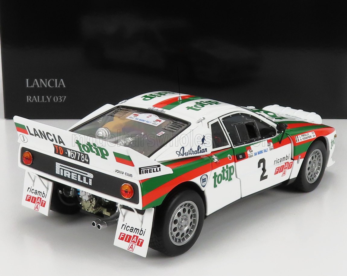 LANCIA - 037 TOTIP RALLY SAN MARINO 1984 A.VUDAFIERI - L.PIROLLO - WHITE ORANGE GREEN