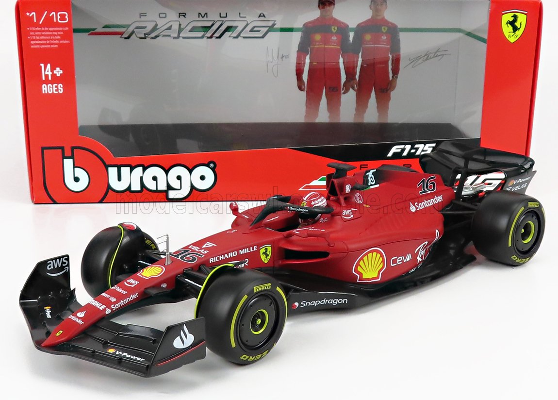 FERRARI | F1-75 SCUDERIA FERRARI N 16 SEASON 2022 CHARLES LECLERC - YELLOW WHEELS - EXCLUSIVE CARMODEL