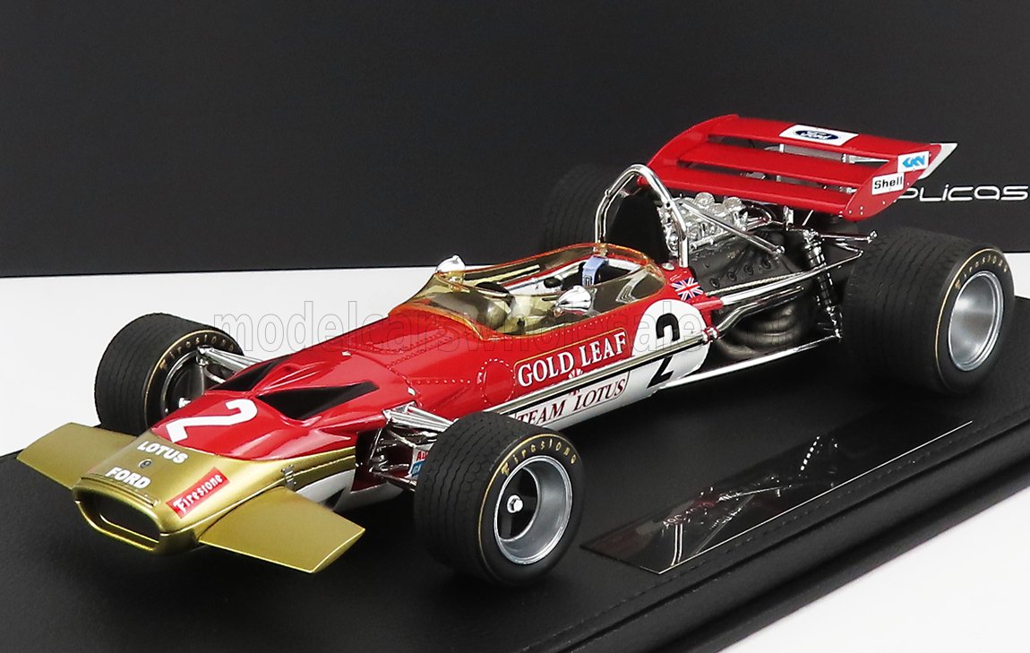 LOTUS | F1  49C FORD GOLD LEAF TEAM LOTUS N 2 SEASON 1970 JOHN MILES - CON VETRINA - WITH SHOWCASE