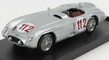 MERCEDES BENZ - 300 SLR ROADSTER N 112 TARGA FLORIO 1955 JAN MANUEL FANGIO - SILVER Scale model car on Vroomi