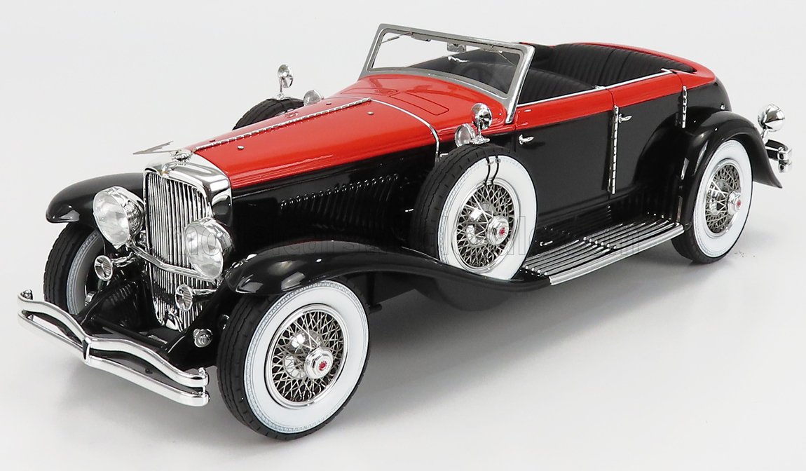 Duesenberg J Riviera Phaeton by Brunn Cabriolet Open 1934 Black Orange Matrix Scale Models 1:18 scale model