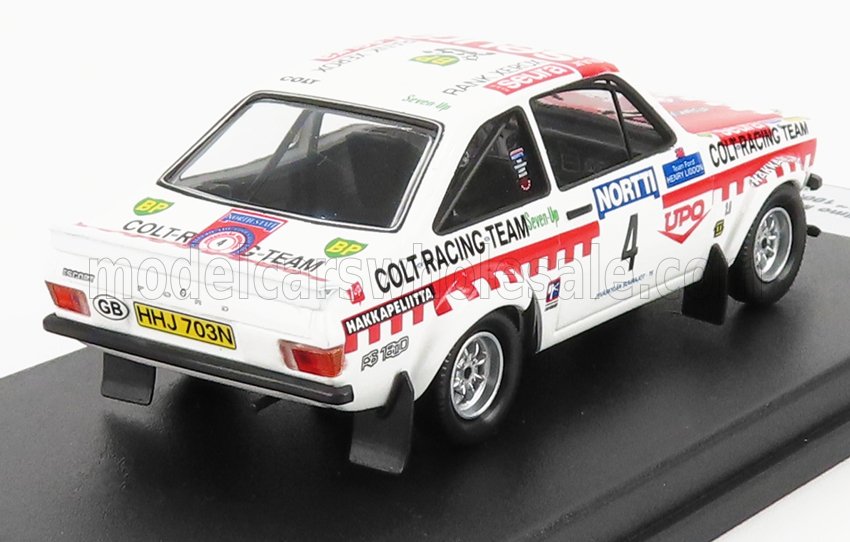 FORD ENGLAND - ESCORT MKII RS 1800 (night version) N 4 3rd RALLY 1000 LAKES 1975 TIMO MAKINEN - HENRY LIDDON - WHITE RED - Vroomi