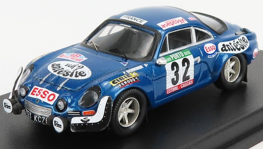 Alpine A110 1600S No. 32 P. Wambergue I. Breton Rally of Portugal 1975 Trofeu 1:43 scale model