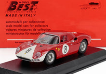 FERRARI - 250 LM N 8 2ND 12h REIMS 1964 J.SURTEES - L.BANDINI - RED WHITE