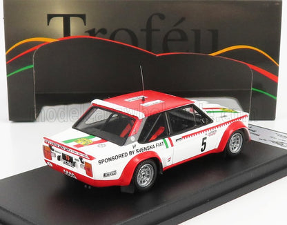 FIAT - 131 ABARTH TEAM SVENSKA FIAT N 5 RALLY SWEDEN 1977 T.MAKINEN - H.LIDDON - WHITE RED