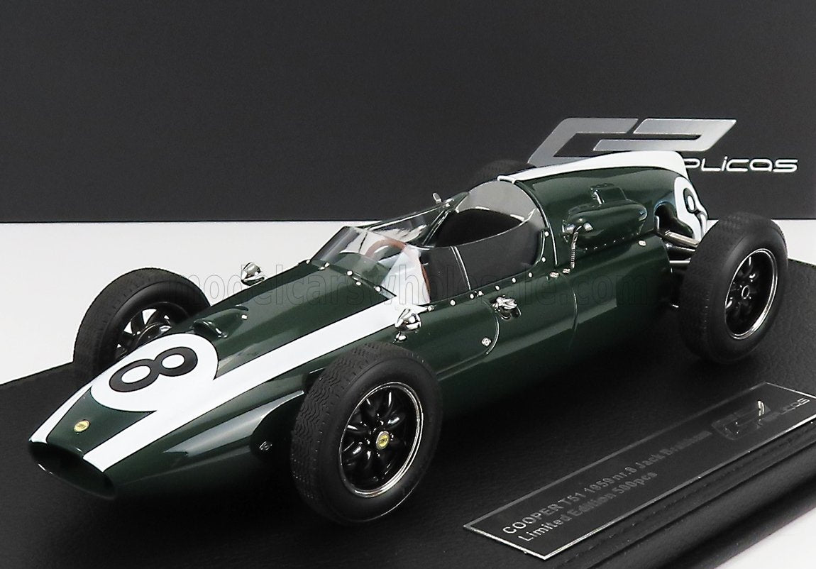 COOPER | F1  T51 CLIMAX TEAM COOPER CAR COMPANY N 8 1959 JACK BRABHAM 1959 WORLD CHAMPION - CON VETRINA - WITH SHOWCASE