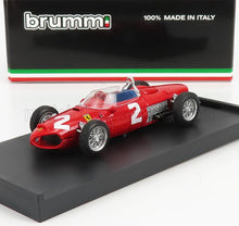 FERRARI - F1 156 N 2 VINCITRICE DEL GP DEGLI USA - PHIL HILL CAMPIONE DEL MONDO 1961 - modellino IN SCALA ROSSO modellino Vroomi