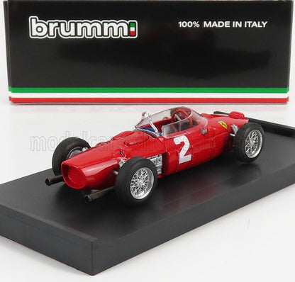 FERRARI - F1 156 N 2 VINCITRICE DEL GP DEGLI USA - PHIL HILL CAMPIONE DEL MONDO 1961 - modellino IN SCALA ROSSO modellino Vroomi