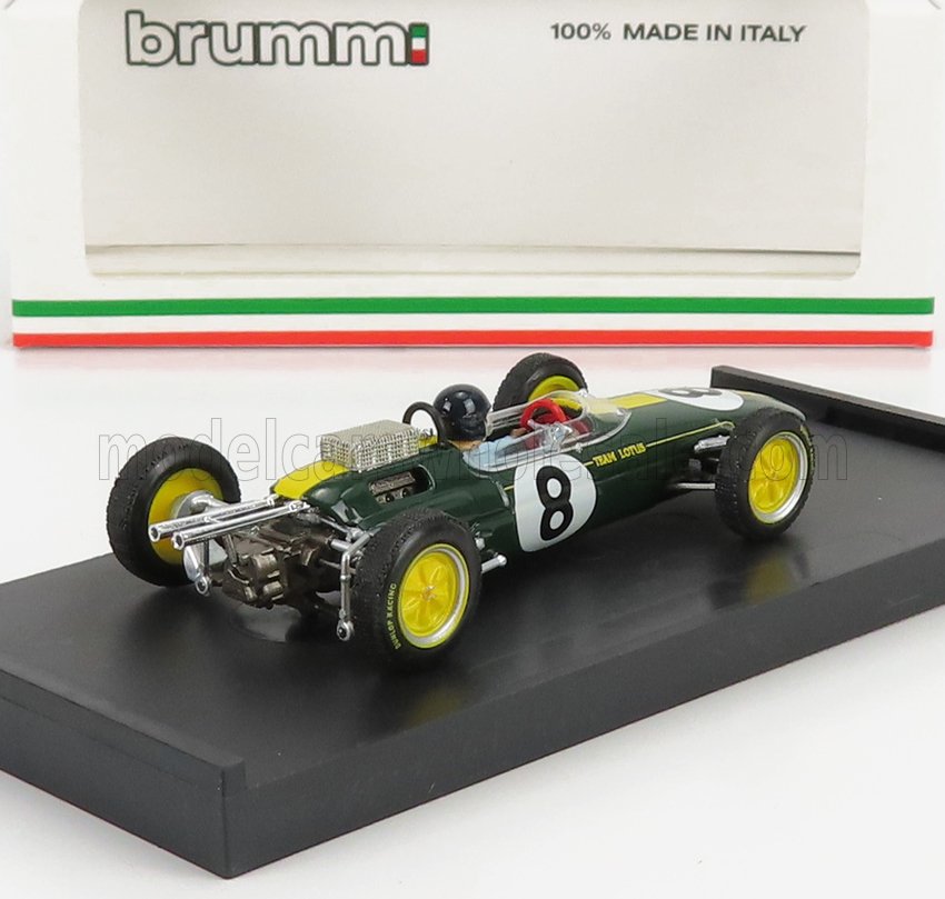 Lotus F1 25 No. 8 Jim Clark Winner Italy GP 1963 World Champion with Driver Brumm 1:43 scale model - image 2
