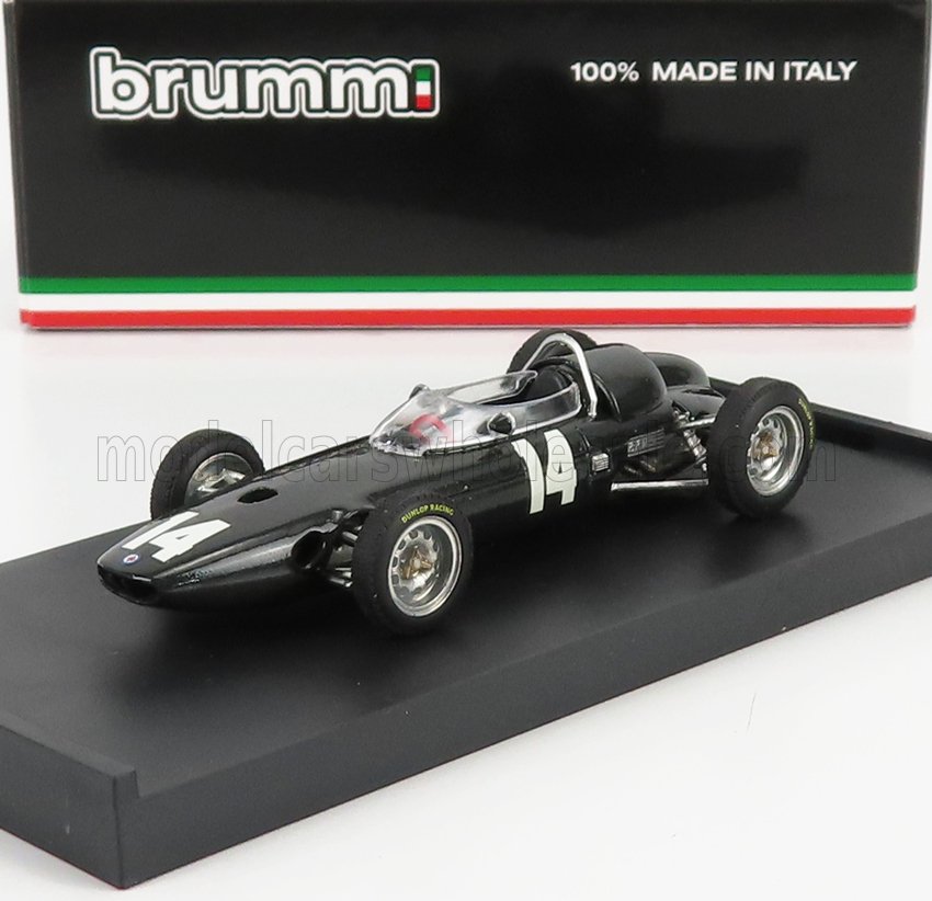 BRM - F1 P57 N 14 VINCITORE DEL GP D'ITALIA A MONZA GRAHAM HILL CAMPIONE DEL MONDO 1962 - modellino in scala MET grigio modellino Vroomi