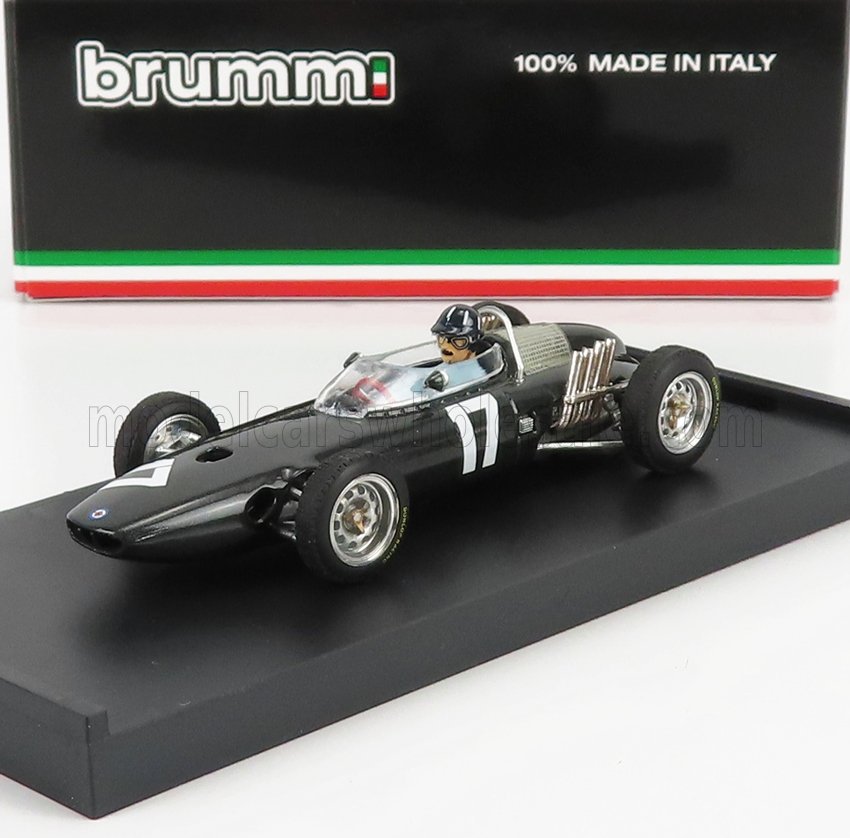 BRM - F1 P57 N 17 WINNER DUTCH EUROPE GP GRAHAM HILL 1962 WORLD CHAMPION - WITH DRIVER FIGURE - GREY MET Scale model car on Vroomi