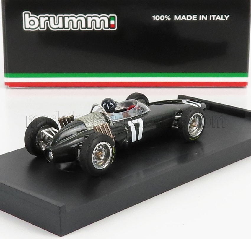 BRM - F1 P57 N 17 WINNER DUTCH EUROPE GP GRAHAM HILL 1962 WORLD CHAMPION - WITH DRIVER FIGURE - GREY MET Scale model car on Vroomi