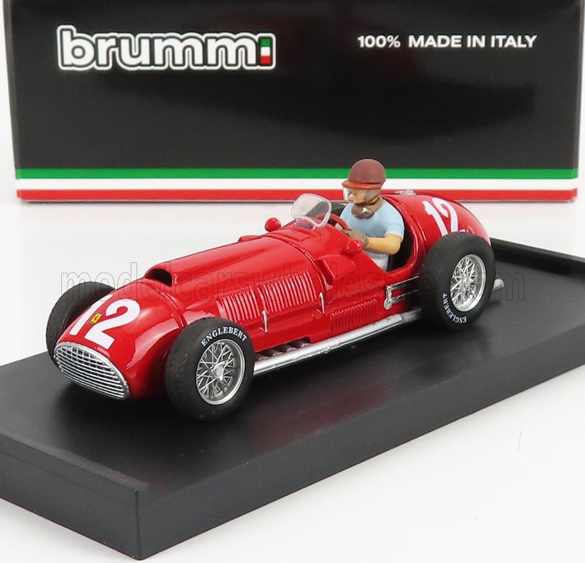 Ferrari F1 375 No. 12 Jose Froilan Gonzales Winner British GP Silverstone 1951 with Driver Brumm 1:43 scale model
