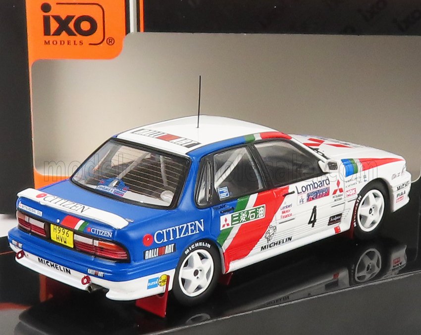 MITSUBISHI - GALANT VR-4 N 4 RALLY RAC LOMBARD 1990 A.VATANEN - B.BERGLUND - WHITE RED BLUE - Vroomi