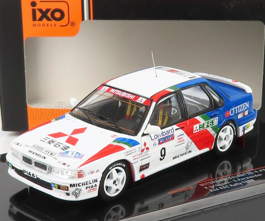 MITSUBISHI - GALANT VR-4 N 9 2nd RALLY RAC LOMBARD 1990 K.ERIKSSON - S.PARMANDER - WHITE RED BLUE - Vroomi