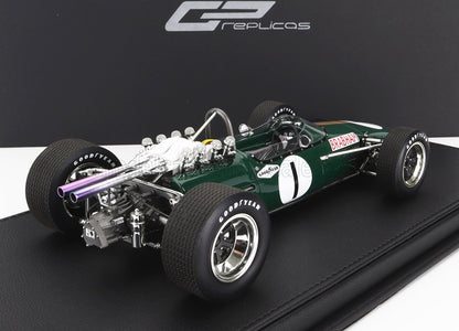 BRABHAM - F1  BT24 REPCO N 1 2nd MEXICO GP 1967 JACK BRABHAM - CON VETRINA - WITH SHOWCASE - GREEN GOLD
