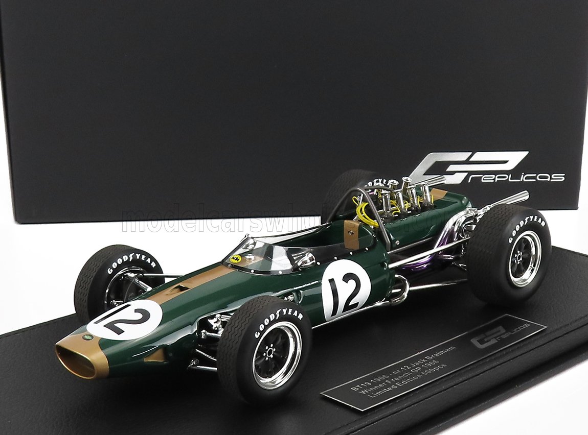 BRABHAM | F1  BT19 N 12 WINNER FRENCH GP JACK BRABHAM 1966 WORLD CHAMPION - CON VETRINA - WITH SHOWCASE