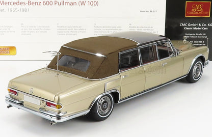 MERCEDES BENZ - CLASSE S 600 PULLMAN (W100) LANDAULET SEMICONVERTIBILE CON CAPOTTA IN TESSUTO 1972 - ORO METALLIZZATO