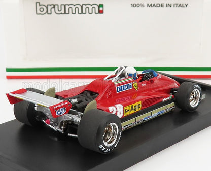 FERRARI - F1 126C2 N. 28 VINCITRICE DEL GP DI SAN MARINO A IMOLA 1982 DIDIER PIRONI - CON FIGURINA DEL PILOTA - ROSSO modellino in scala modellino Vroomi