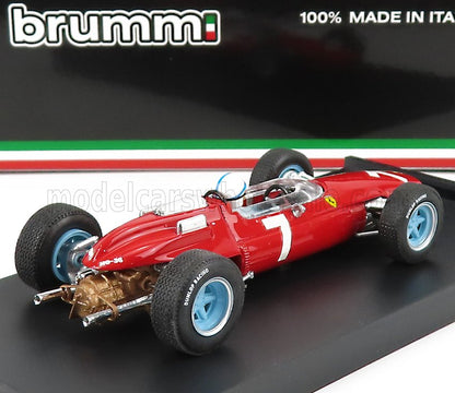 FERRARI - F1 158 N 7 WINNER GERMAN GP JOHN SURTEES 1964 WORLD CHAMPION - WITH DRIVER FIGURE - RED Scale model car on Vroomi