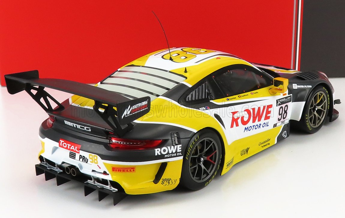 Porsche 911 991-2 GT3 Team Rowe Racing No. 98 L. Vanthoor N. Tandy E. Bamber Winner 24h Spa 2020 IXO Models 1:18 scale model - image 2