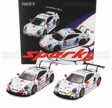 PORSCHE | SET 2X 911 991 RSR TEAM PORSCHE GT N 911 WINNER GTLM CLASS PETIT LE MANS 2018 P.PILET - N.TANDY - F.MAKOWIECKI + N 912 2nd GTLM-CLASS PETIT LE MANS 2018 E.BAMBER - L.VANTHOOR - M.JAMINET