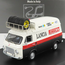 FIAT - 238 VAN TETTO ALTO CON PORTAPACCHI - HIGH ROOF WITH RACK - ASSISTENZA RALLY LANCIA 1973 - WHITE RED BLACK