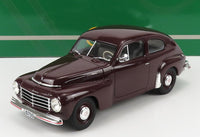 Modellino in scala Volvo PV 444 bordeaux di Vroomi, replica in metallo pressofuso dettagliata con accenti cromati