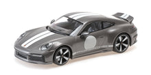 PORSCHE 911 (992) SPORT CLASSIC GREY METALLIC 2022 WITH STRIPE AND PORSCHE WRITING