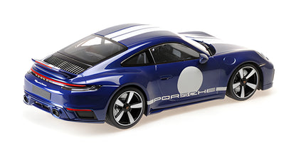 PORSCHE 911 (992) SPORT CLASSIC BLUE METALLIC 2022 WITH STRIPE AND PORSCHE WRITING