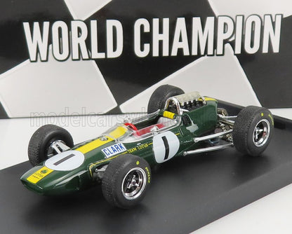 LOTUS - F1 33 N 1 WINNER GERMANY GP JIM CLARK 1965 WORLD CHAMPION - GREEN YELLOW Scale model car on Vroomi
