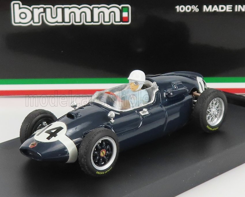 Cooper T51 No. 14 Stirling Moss Winner Italy GP 1959 with Driver Brumm 1:43 scale model