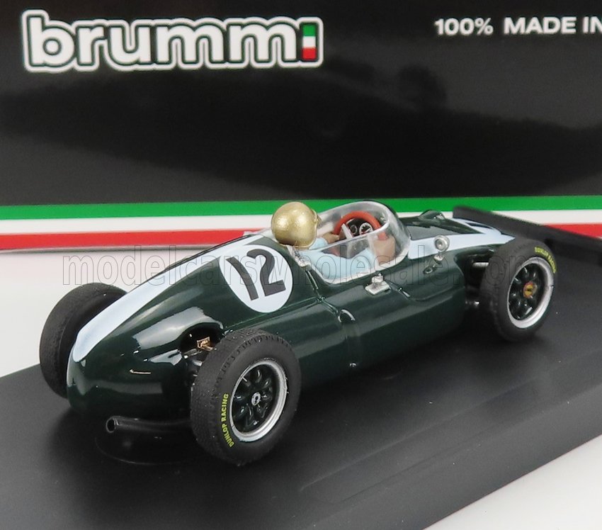 COOPER - F1 T51 CLIMAX N 12 WINNER BRITISH GP JACK BRABHAM 1959 WORLD CHAMPION - WITH DRIVER FIGURE - GREEN WHITE Scale model car on Vroomi